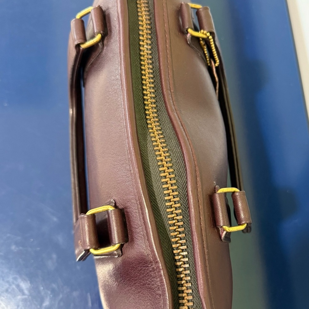 Vintage Coach Slim Satchel Burgundy NYC Original Papers and Hangtag Mint - Picture 5 of 16